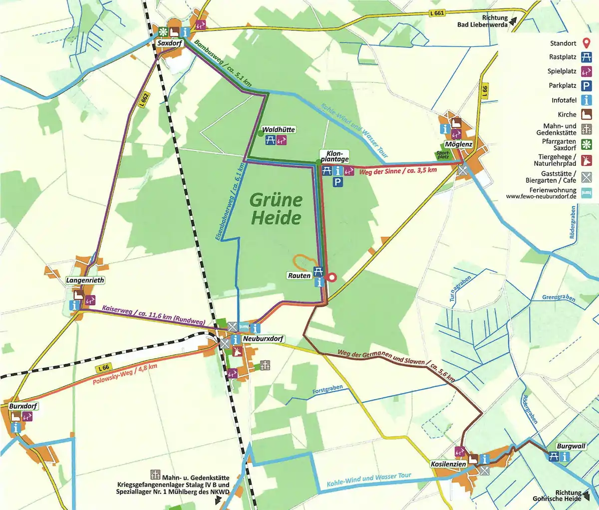 Radwanderkarte Bad Liebenwerda und Umgebung