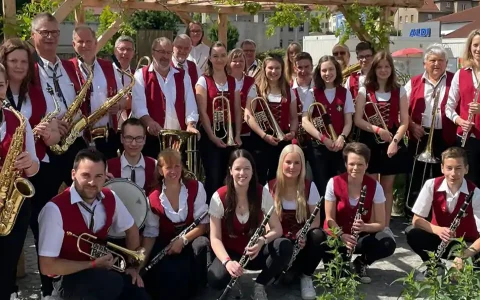 Gruppenaufnahme Rolandstädter Blasmusikanten Belgern e. V.