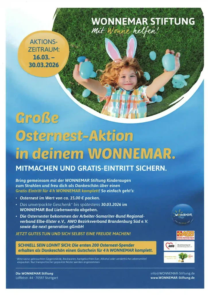Plakat der Osteraktion des Wonnemar