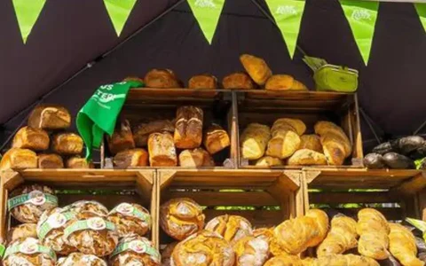 Brotmarktstand vom Tourismusverband Elbe-Elster