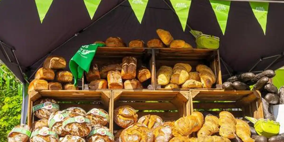 Brotmarktstand vom Tourismusverband Elbe-Elster
